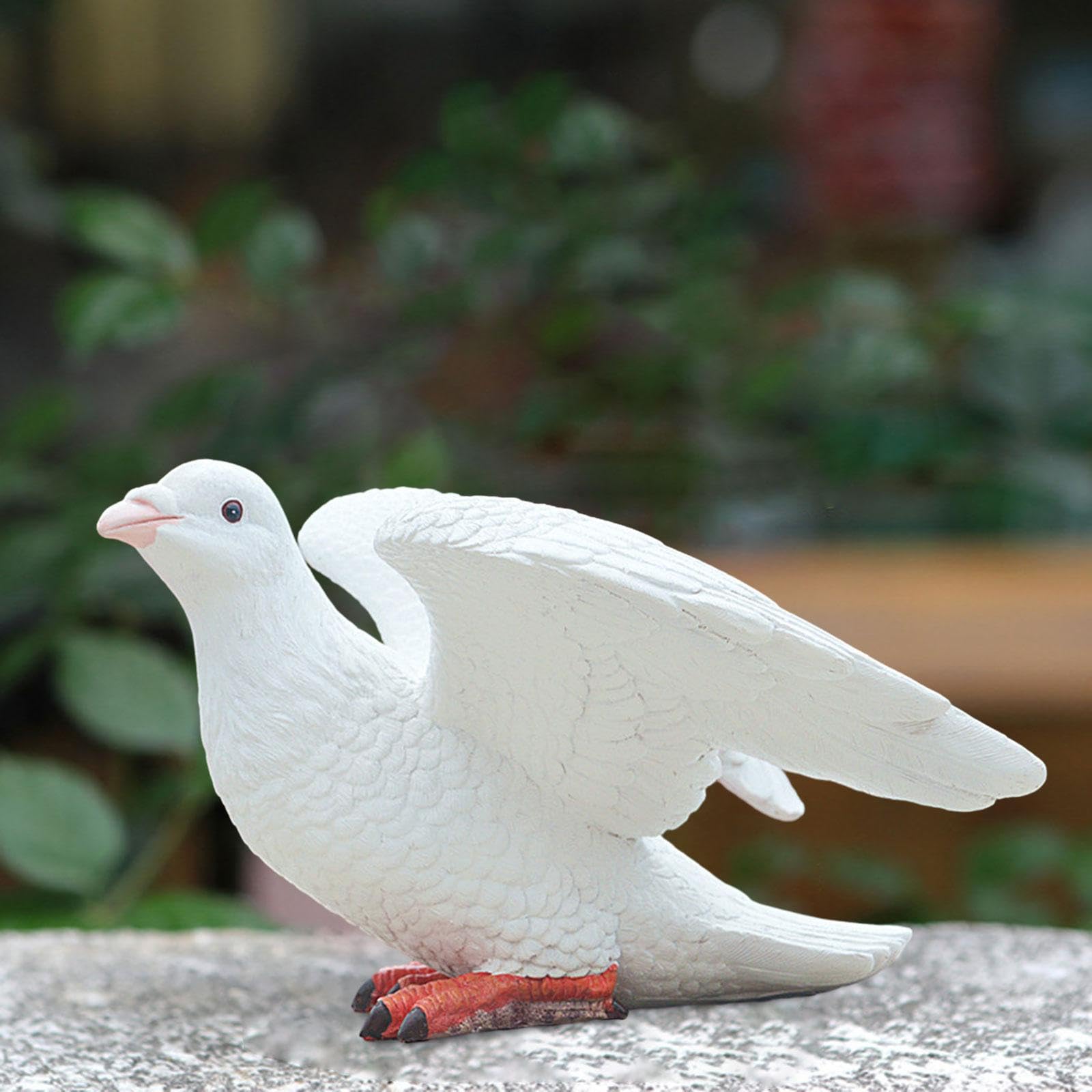 Amazon.co.jp: Dualoai 白い鳩フィギュア偽の鳥モデル美的コレクション